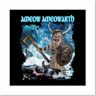 Ameow Ameowarth ))(( Metal Cats Tribute Posters and Art